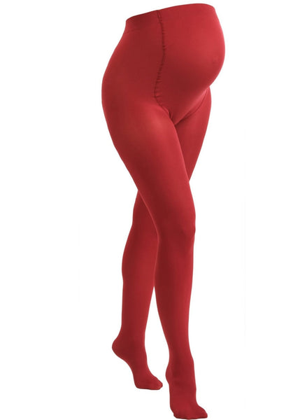 red maternity leggings