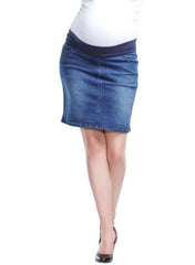 Band Denim Maternity Skirt - Mums and Bumps