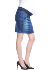 Band Denim Maternity Skirt - Mums and Bumps