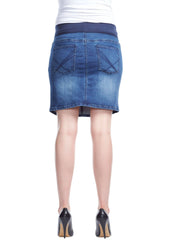 Band Denim Maternity Skirt - Mums and Bumps