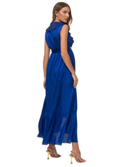 Dorothea Maternity Evening Dress - Blue Sapphire - Mums and Bumps