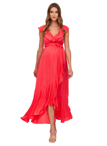 Dorothea Maternity Evening Dress - Paradise Coral Mums and Bumps Dorothea Maternity Evening Dress - Paradise Coral Mums and Bumps