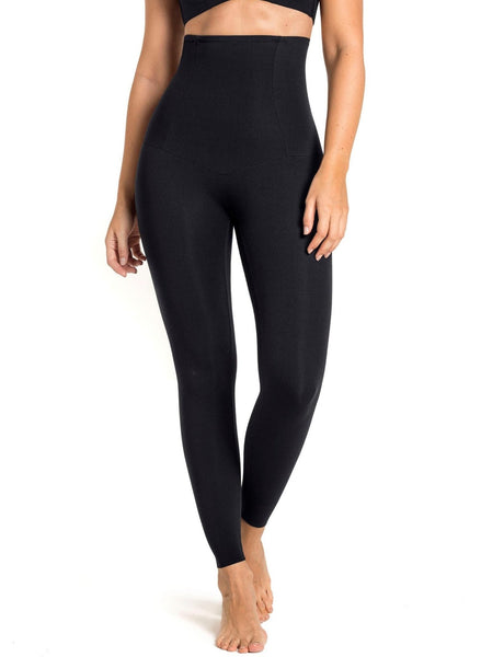 GetUSCart- Homma Activewear Thick High Waist Tummy Compression Slimming  Body Leggings Pant (Medium, Black)