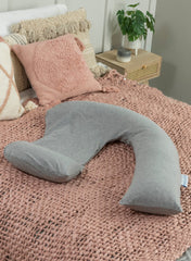 Pregnancy, Support and Feeding Pillow - Grey Marl - Mums and Bumps