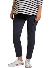 Stretch Maternity Cargo Pants - Navy - Mums and Bumps