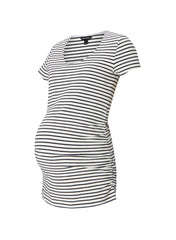 The Maternity Cap Scoop Top - Navy Striped - Mums and Bumps