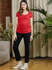 The Maternity Cap Scoop Top - Strawberry - Mums and Bumps