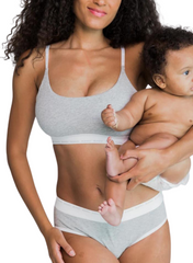 BLANQI Soft Essentials Postpartum Panty  - Heather Grey