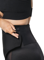 High-Waisted Postpartum Panty with Adjustable Belly Wrap for Natural or C-Section Birth - Black