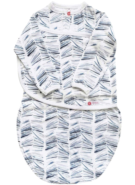 Starter Swaddle with Long Sleeves (0-3M) - Angle Stripe