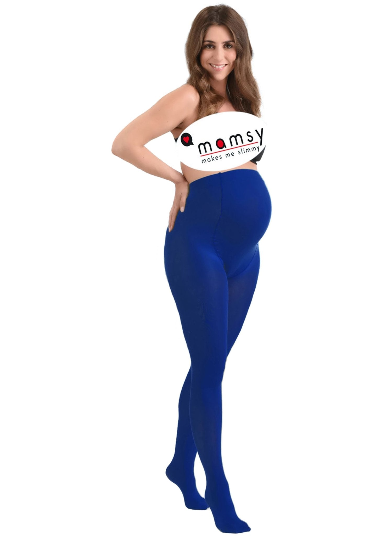 60Den Maternity Tights - Blue - Mums and Bumps