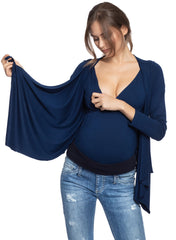 Anemone Maternity & Nursing Top - Moonlight Blue