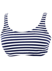 Alba Navy Striped Bikini Set Maternity Swimsuit - Blue