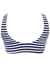 Alba Navy Striped Bikini Set Maternity Swimsuit - Blue