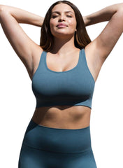 BLANQI Everyday Ribbed Seamless Bralette - Oil Blue