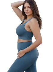 BLANQI Everyday Ribbed Seamless Bralette - Oil Blue