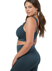 BLANQI Everyday Ribbed Seamless Bralette - Storm Blue