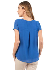 Double Layer Maternity T-Shirt - Blue