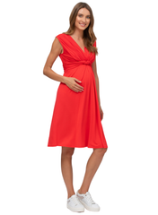 Papaver Maternity & Nursing Dress - Cayenne