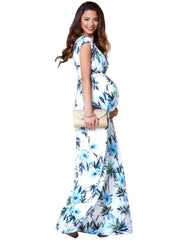 Alana Maternity Maxi Dress - Inky Tropics - Mums and Bumps
