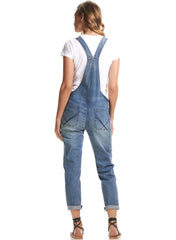 Alice Denim Maternity Overall - Light Wash - Mums and Bumps
