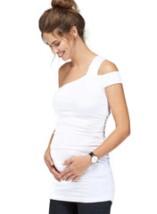Avana Maternity Top - White - Mums and Bumps