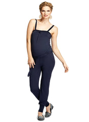 Bangkok Jersey Maternity Jumpsuit - Blue - Mums and Bumps