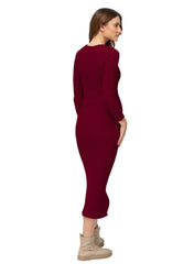 Bella Maternity Dress with 3/4 Sleeves - Red Pear - Mums and Bumps