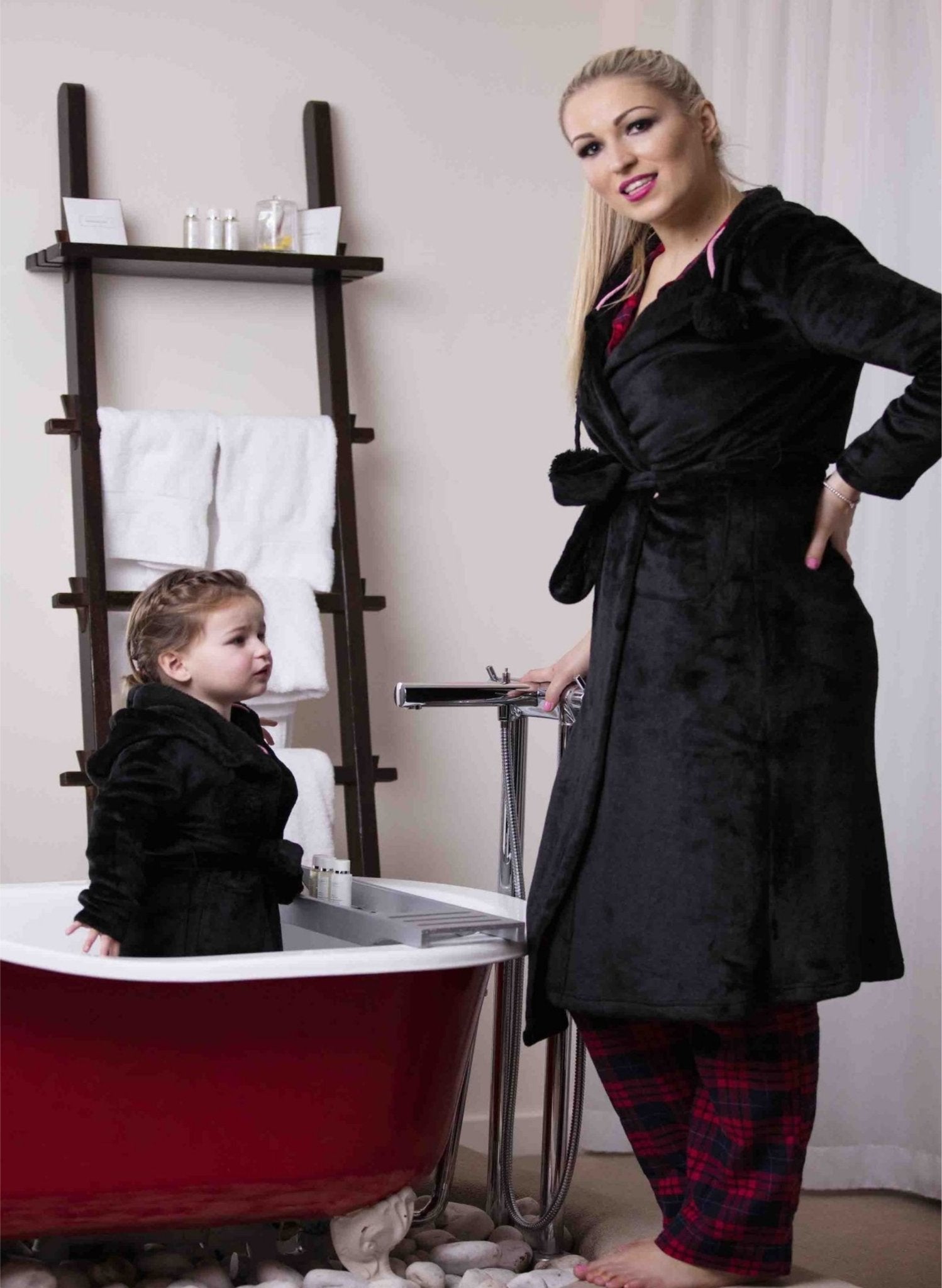 Black Cat & Kitty Cat Matching Robes - Mums and Bumps