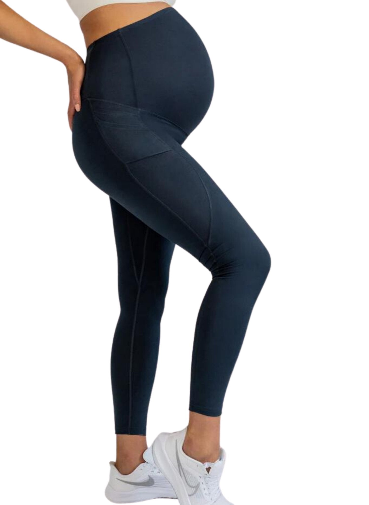 Blanqi Active Maternity Pocket Leggings - India Ink - Mums and Bumps
