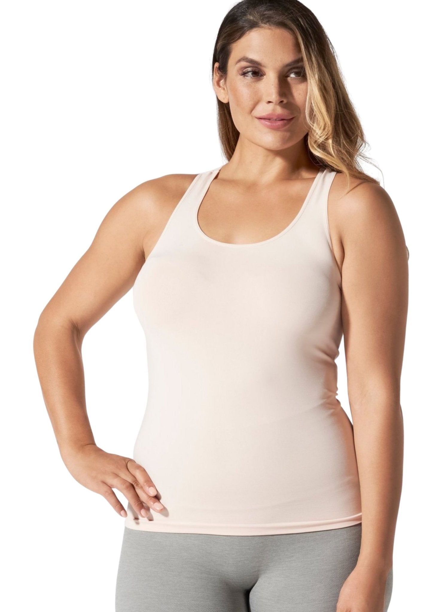 BLANQI Body Cooling Racerback Nursing Tank - Peach - Mums and Bumps