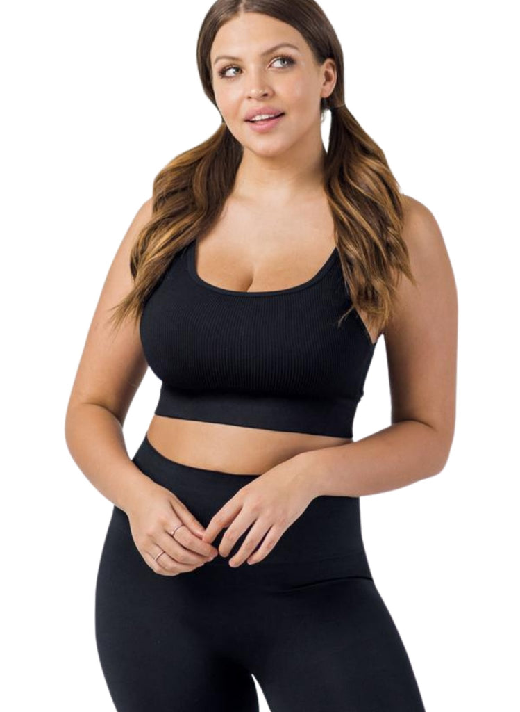BLANQI Everyday Ribbed Seamless Bralette - Black – Mums and Bumps