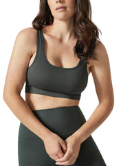 BLANQI Everyday Ribbed Seamless Bralette - Forest Night - Mums and Bumps