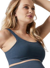 Blanqi Everyday Ribbed Seamless Bralette - Storm Blue - Mums and Bumps