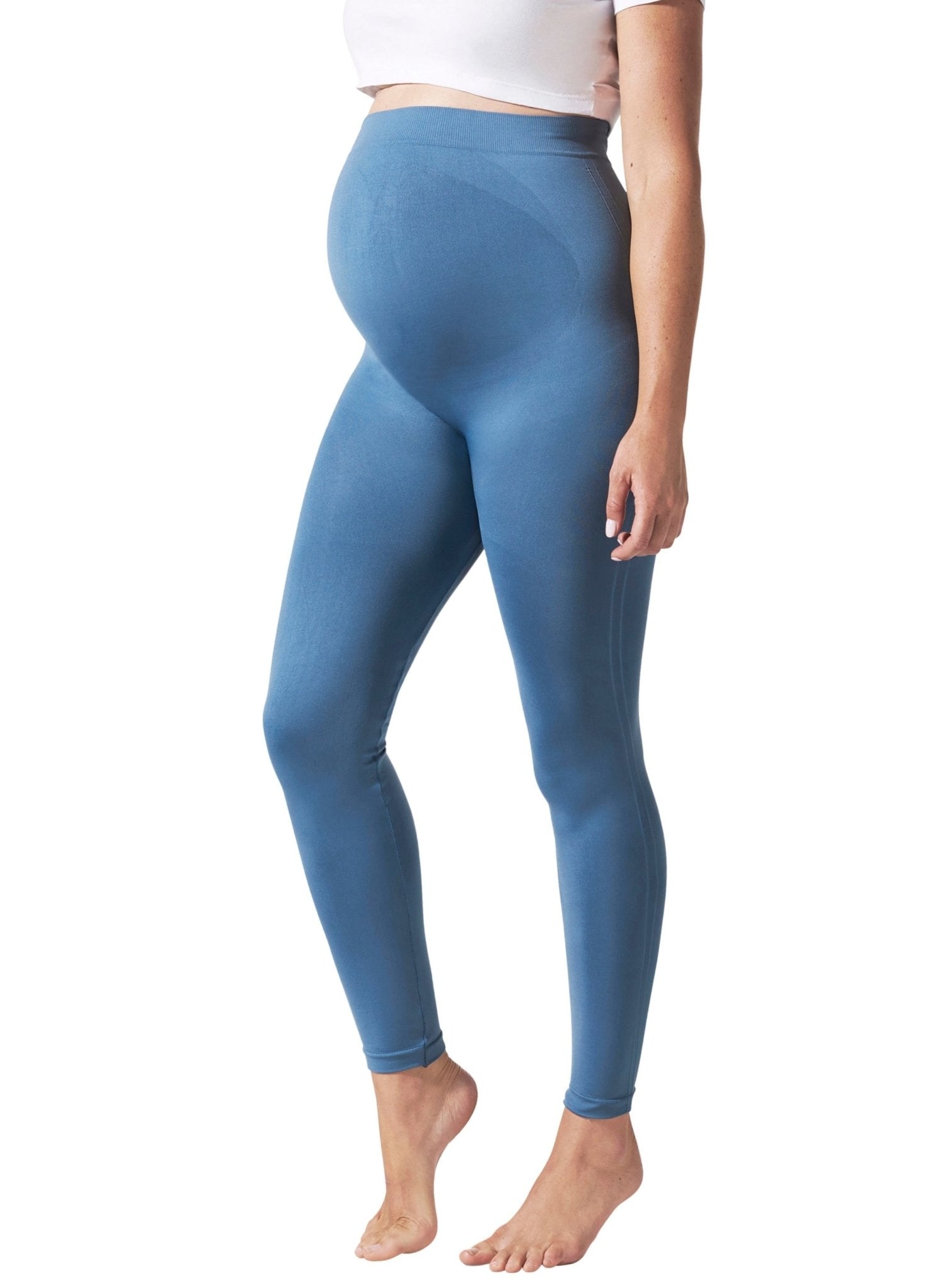 BLANQI Maternity Belly Support Leggings - Oil Blue - Mums and Bumps
