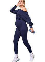 BLANQI Maternity Belly Support Leggings - Royale Blue - Mums and Bumps