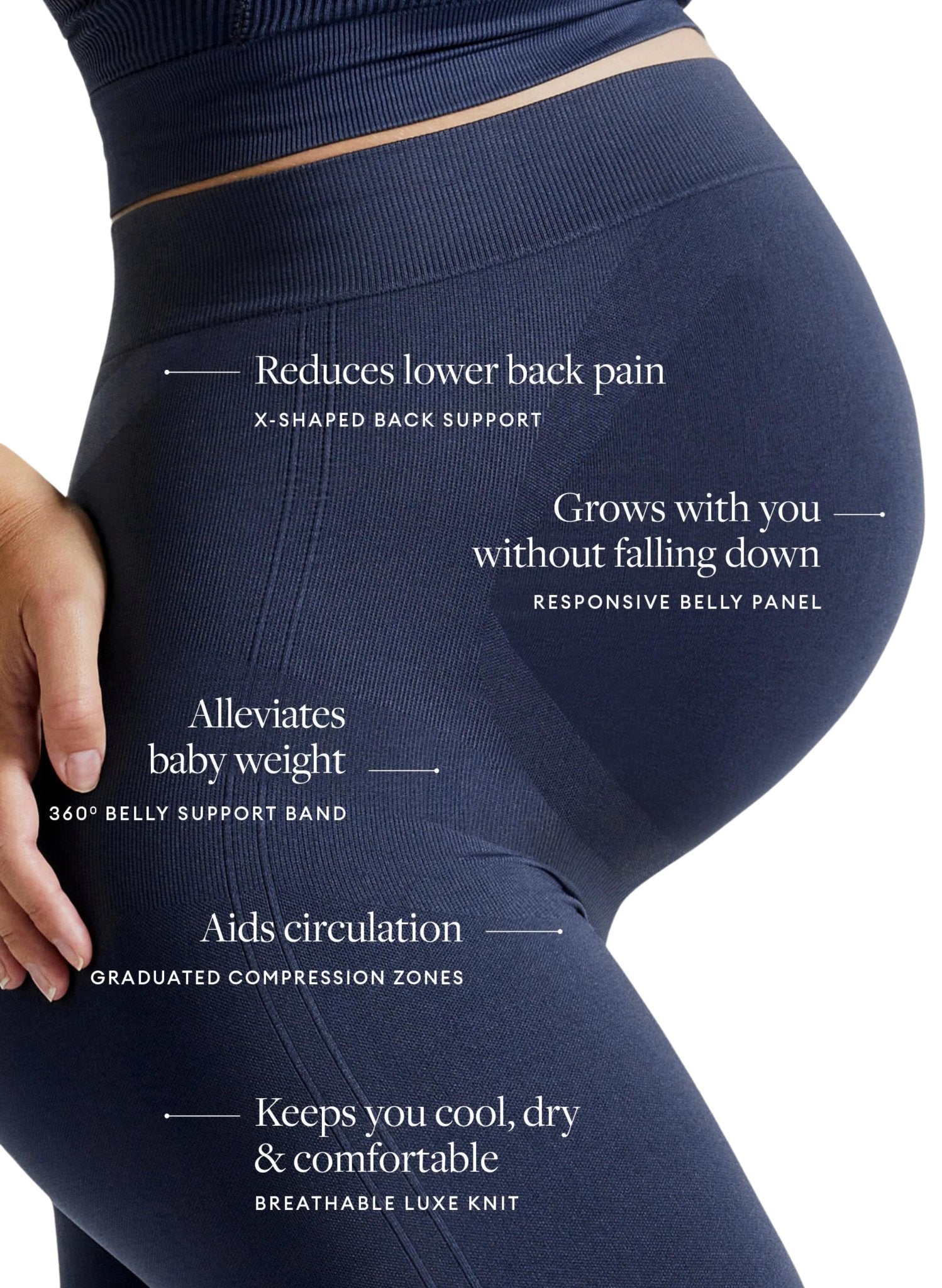 BLANQI Maternity Belly Support Leggings - Royale Blue – Mums and Bumps