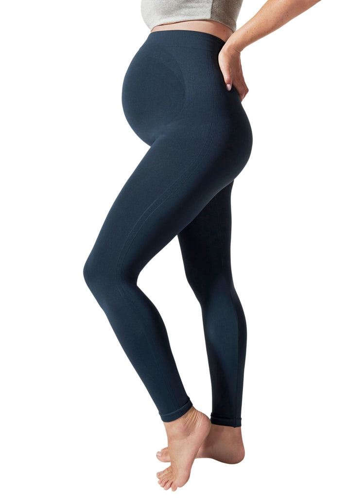 blanqi maternity belly support leggings storm blue