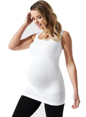 BLANQI Maternity Belly Support Tanktop - White - Mums and Bumps