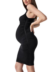 BLANQI Maternity Racerback Tank Dress - Black - Mums and Bumps