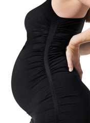 BLANQI Maternity Racerback Tank Dress - Black - Mums and Bumps