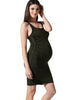 BLANQI Maternity Racerback Tank Dress - Olive - Mums and Bumps