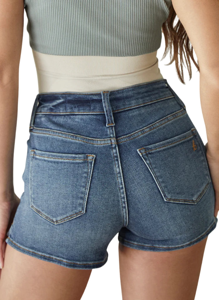 BLANQI Postpartum Belly Support Jeans Shorts - Indigo Wash