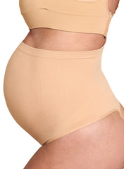 BLANQI Seamless Maternity Over Belly Support Thong - Nude - Mums and Bumps