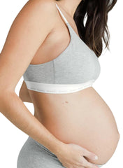 BLANQI Soft Essentials Adjustable Bralette - Heather Grey - Mums and Bumps