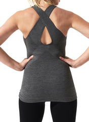 BLANQI Sport-Support Maternity Crossback Tank - Dark Grey - Mums and Bumps