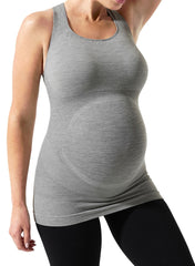BLANQI Sport-Support Maternity Crossback Tank - Dove Grey - Mums and Bumps