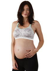 Body Silk Seamless Rhythm Nursing Bra - White Grey - Mums and Bumps