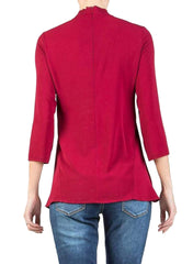 Bow Neck Maternity Shirt - Red - Mums and Bumps