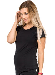 Breastfeeding Bamboo T-Shirt - Workout Black - Mums and Bumps